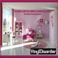 Wall decal cursive quote with heart icons and hand-holding figures