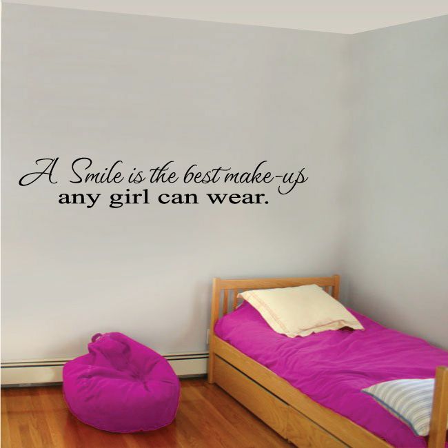 Image of A Smile is the best Makeup any girl can wear Decal