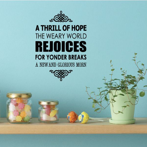 Image of A Thrill of Hope Quote Wall Decal