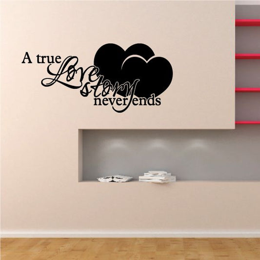 Image of A True Love Story Never Ends Valentine's Day Decal