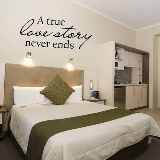 Image of A True Love Story Never Ends Wall Decal