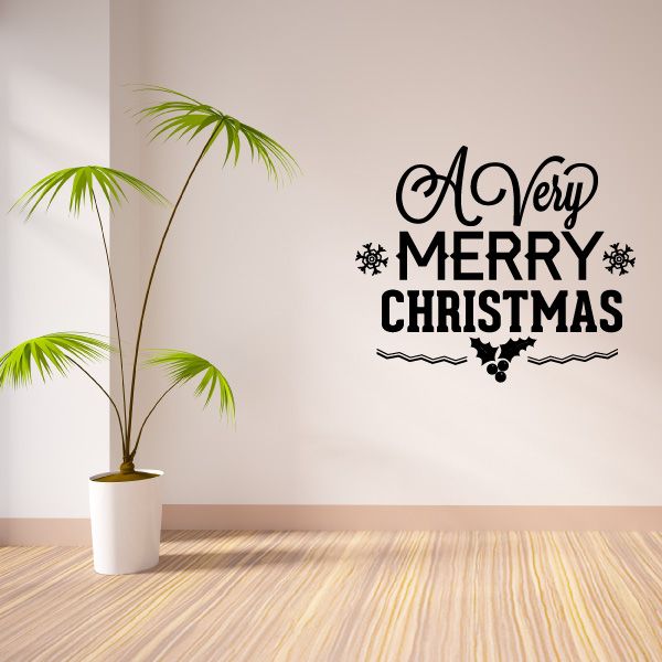 Image of A Very Merry Christmas Quote Decal