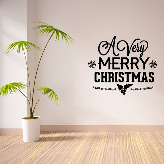 Image of A Very Merry Christmas Quote Decal