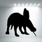Black aardvark vinyl decal with tail and open claws, flat silhouette