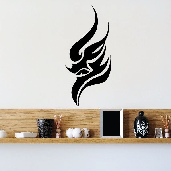 Image of Abstract Flame Head Hawk Decal