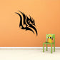 Abstract glaring eagle head decal in black with sharp flame-like lines