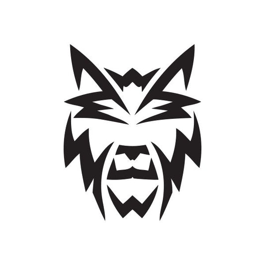 Image of Abstract Humble Wolf Head Decal