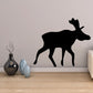 Abstract moose silhouette decal, black wall sticker with raised legs and antlers