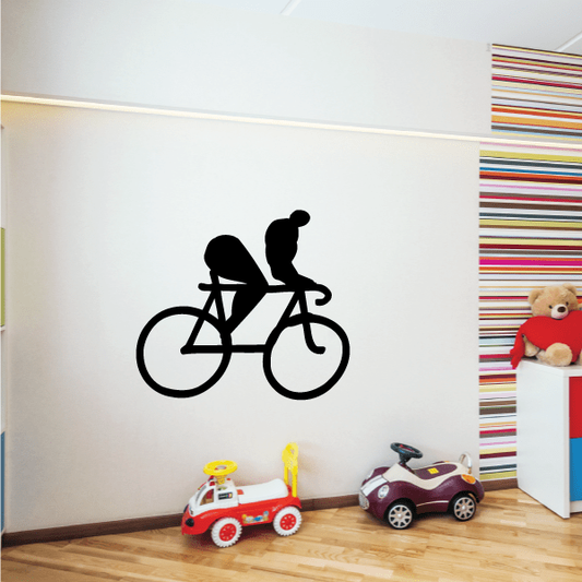 Image of Abstract Seated Cyclist Decal