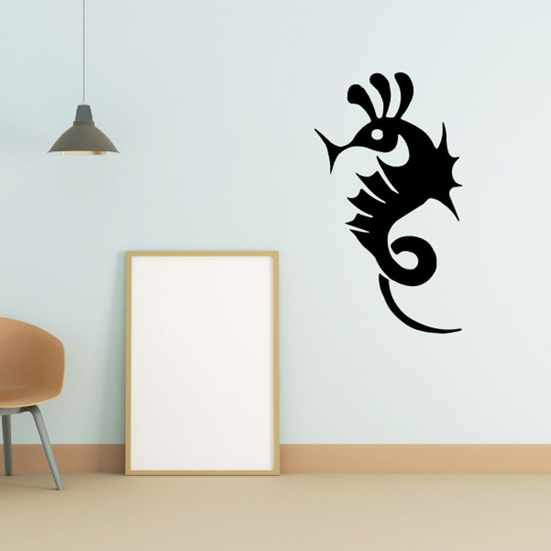 Image of Abstract Spinal Body Seahorse Decal