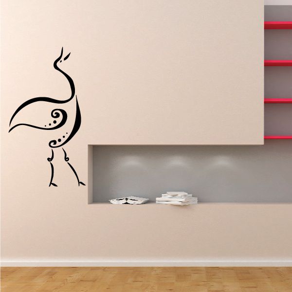 Image of Abstract Stroke Swan Decal