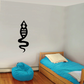 Abstract tadpole frog wall decal, black silhouette