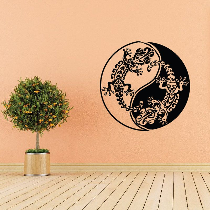 Image of Abstract Yin Yang Lizard Decal