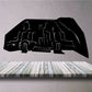Abu Simbel temple entrance wall decal, black skyline silhouette with gate arches