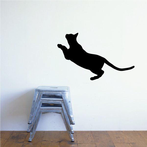 Image of Abyssinian Cat Leaping Decal