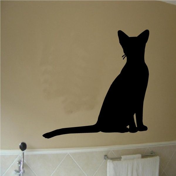 Image of Abyssinian Cat Sitting Decal