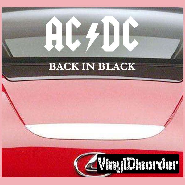 Image of ACDC Back In Black Decal