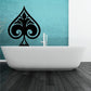 Ace of spades decal, black spade playing-card design on wall