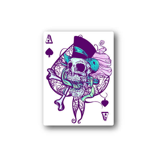 Image of Ace of Spades Skull Sticker