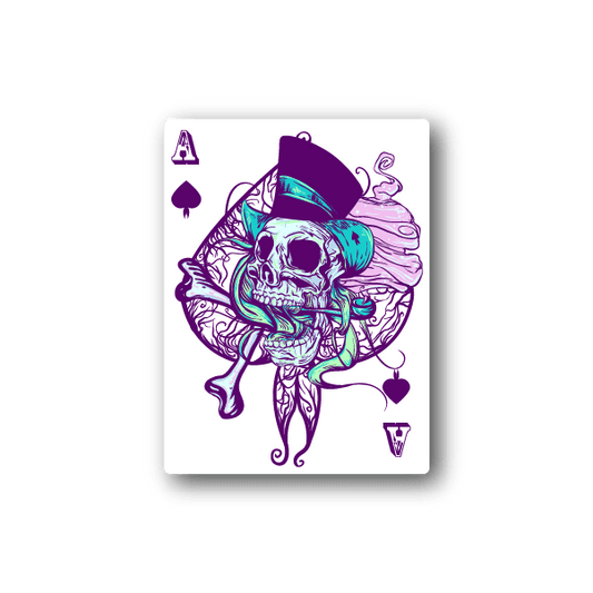 Image of Ace of Spades Skull Sticker