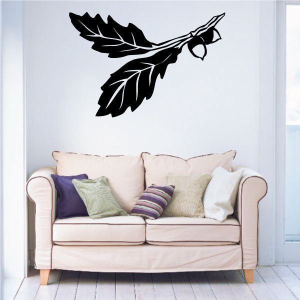 Image of Acorn Branch Wall Decal - Vinyl Decal - Car Decal - MC02