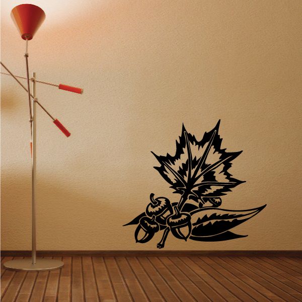 Image of Acorns and Leaves Decal