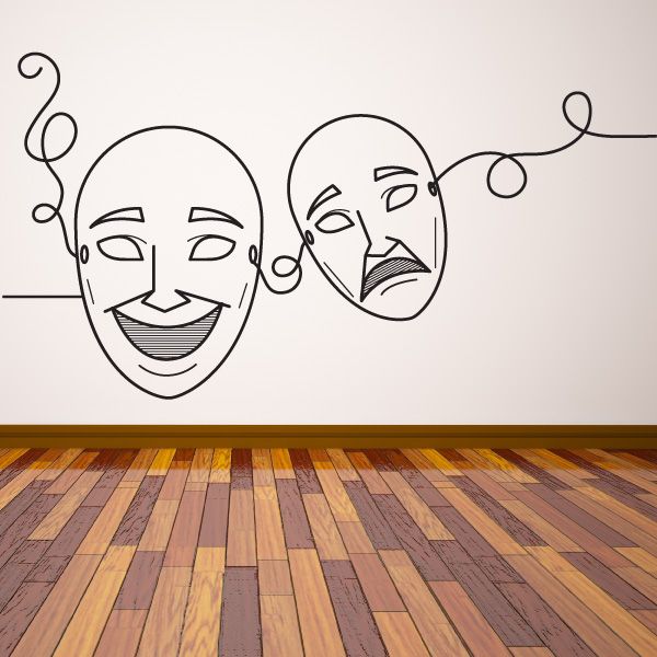 Image of Acting Drama Masks Decal