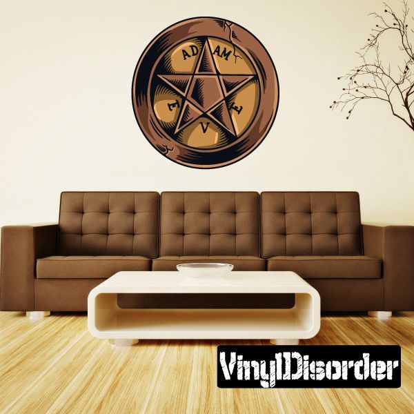 Image of Adam and Eve Pentagram Sticker