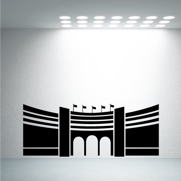 Black and white Admiralty Arch wall decal with striped facade and arch gateway