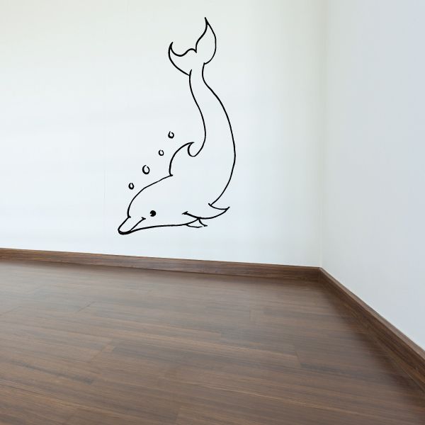 Image of Adorable Smiling Kids Dolphin Decal