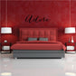Adore wall decal with black cursive script lettering