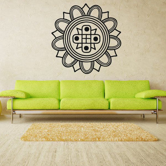 Image of African Art Flower Pattern Decal