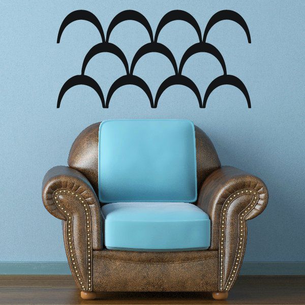 Image of African Art Waves Pattern Decal