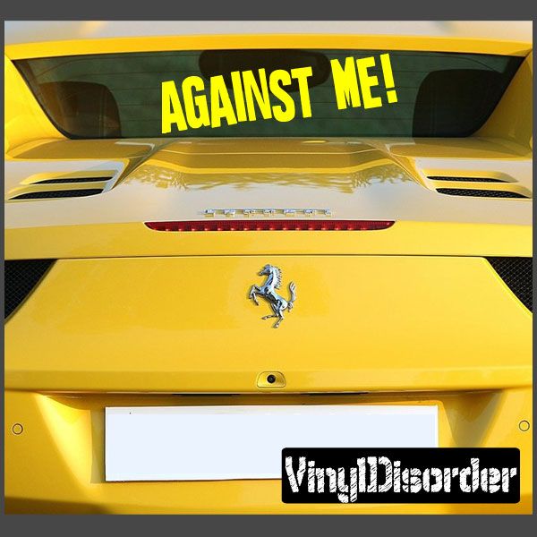 Image of Against me Text Decal