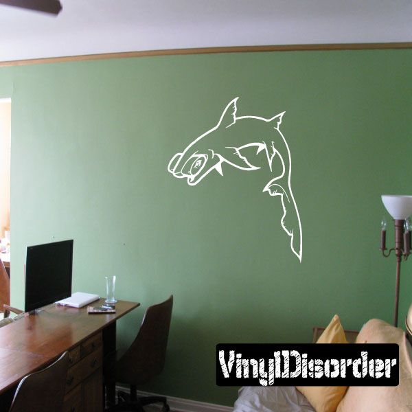 Image of Aggressive Hammerhead Shark Decal