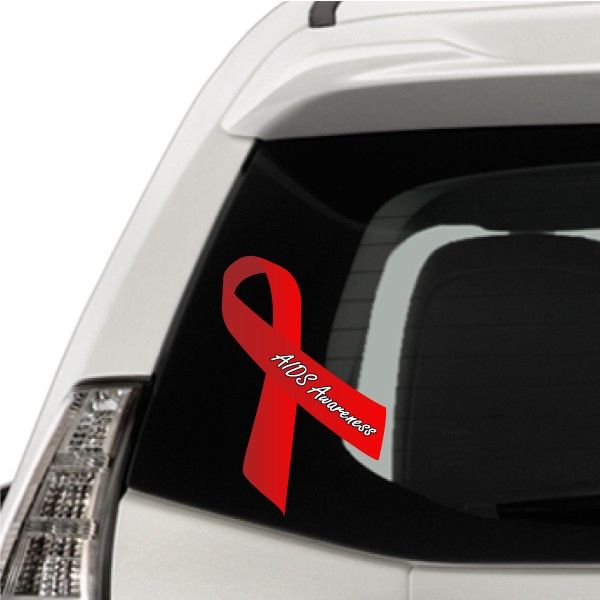 Image of AIDS Awareness Ribbon Vinyl Sticker