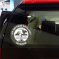 Round Air Defense Artillery veteran emblem sticker with hawk and motto