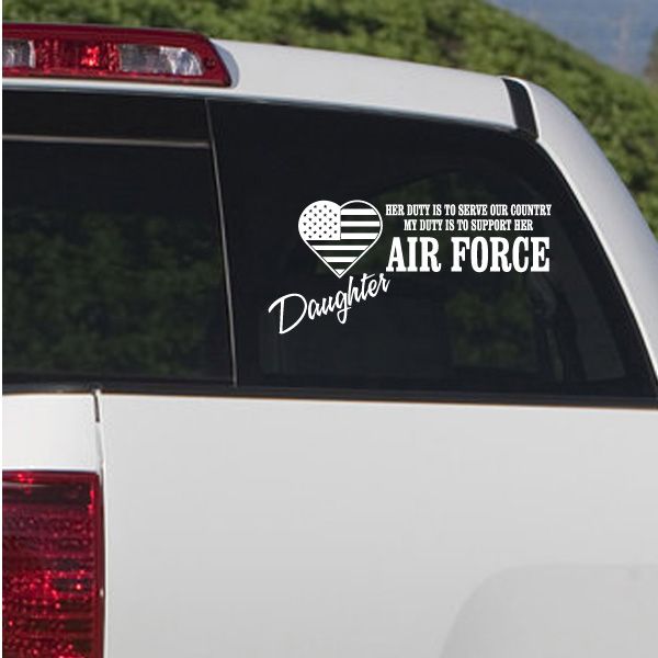 Image of Air Force Daughter Her Duty Decal