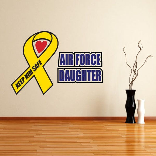 Image of Air Force Daughter Ribbon Printed Die Cut Decal