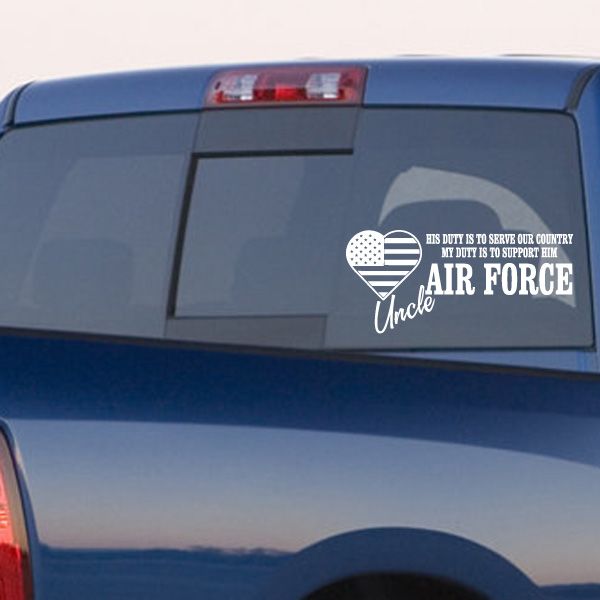 Image of Air Force Uncle His Duty Decal