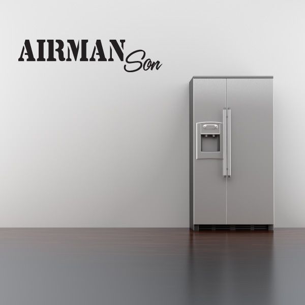 Airman Son wall decal, bold AIRMAN text with script Son lettering