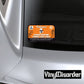 Orange Alabama Zombie Hunting permit sticker with event dates 2013/2014