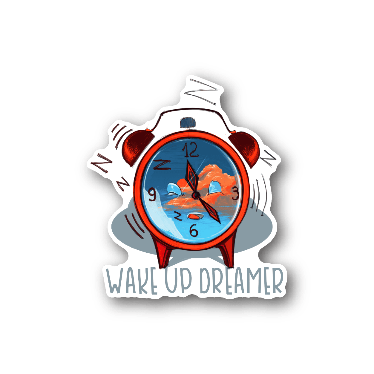 Image of Alarm Clock Wake Up Sticker