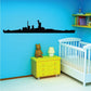 Battlecruiser ship wall decal silhouette in dark color