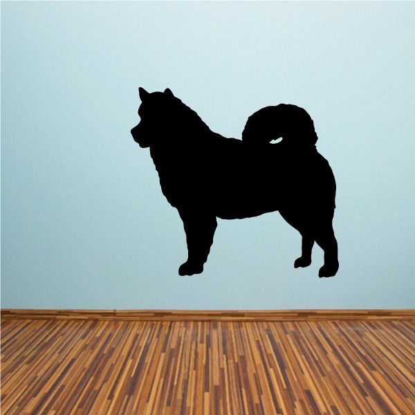 Alaskan Malamute decal, black dog silhouette