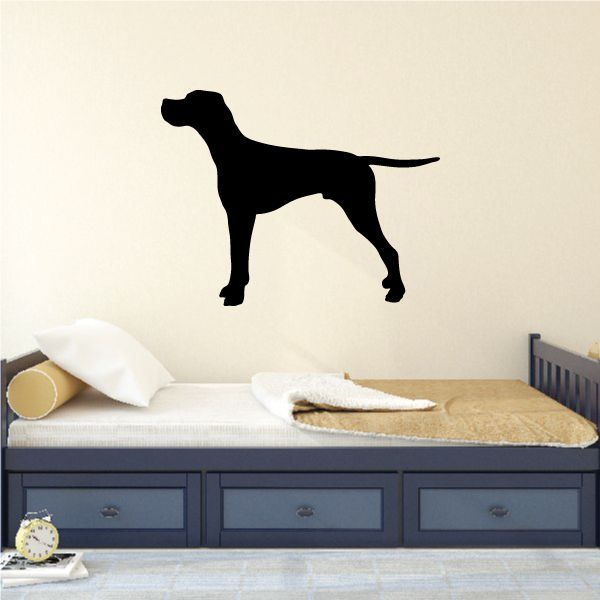 Black alert hound silhouette wall decal