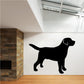 Labrador retriever decal with alert black dog silhouette