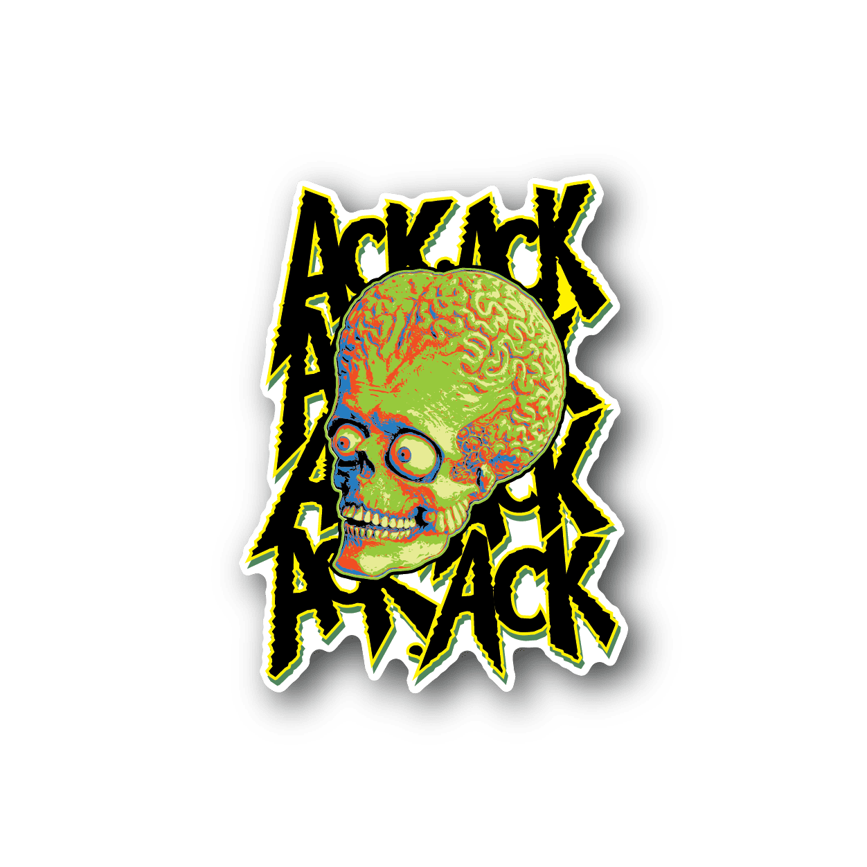 Image of Alien Ack Ack Ack Martian Sticker