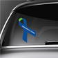 Awareness ribbon vinyl decal with blue-green ribbon and text 'Alienation is Abuse'