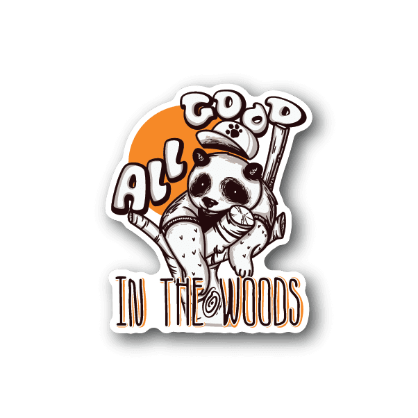 Image of All Good In The Woods Panda Sticker